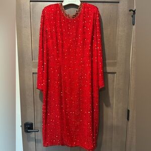 Vintage 90’s Robert Anthony Red Sequin Dress